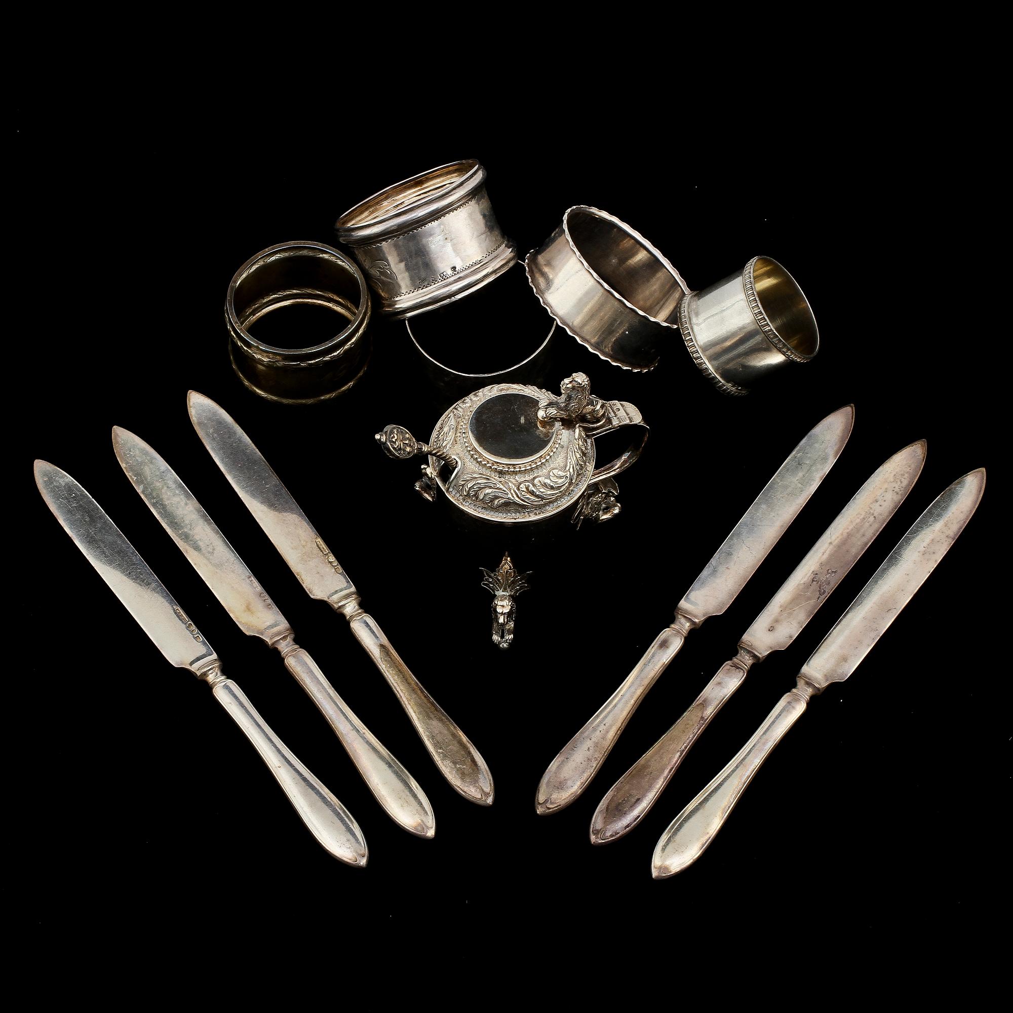 PARTI SILVER, 13 delar, 1900-tal, ca 360 gr.