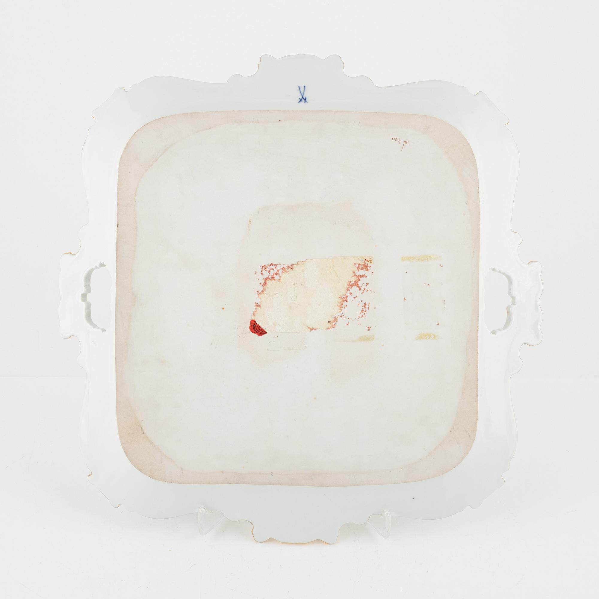 A Rococo style Porcelain Tray, Meissen, Germany, 1943-1945.