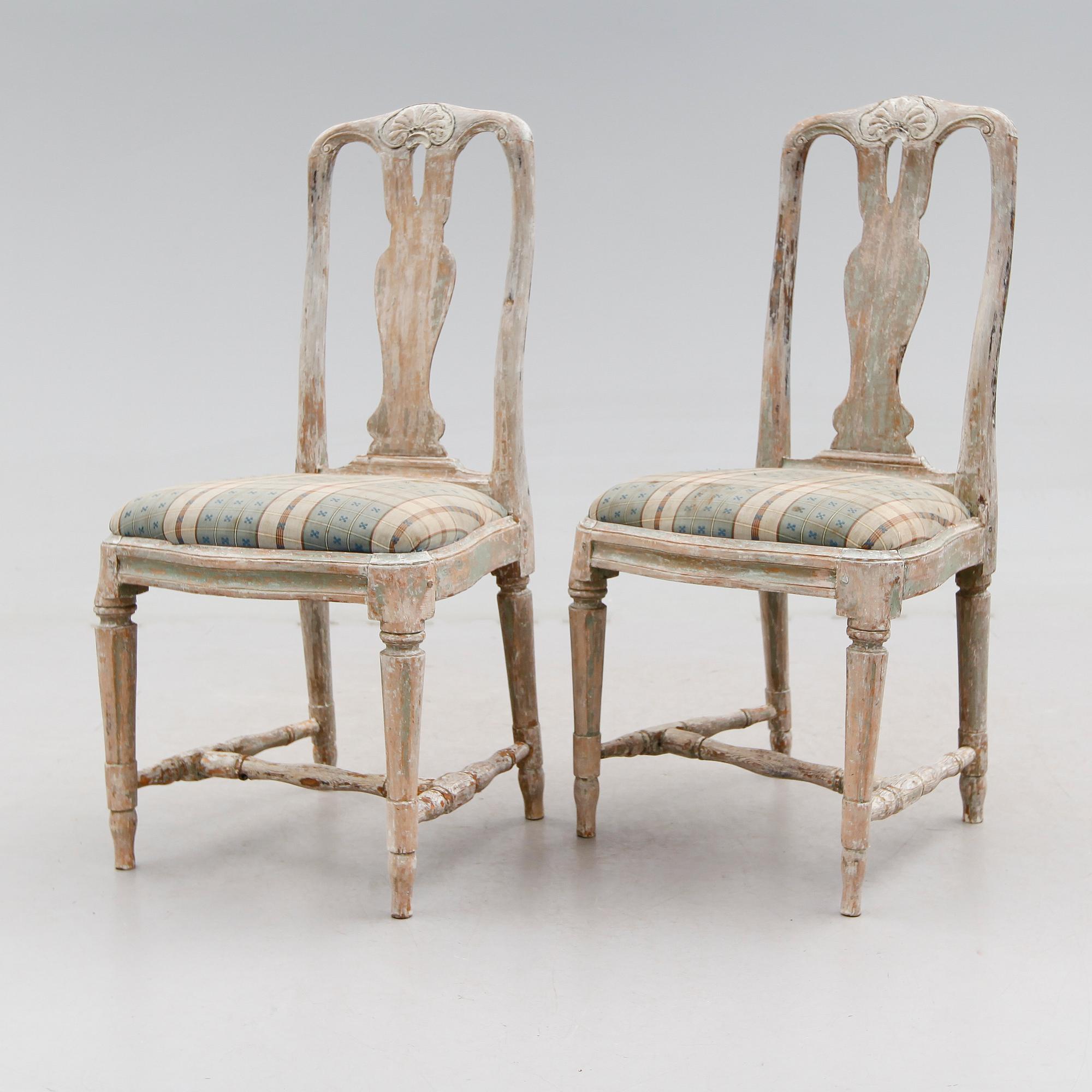 STOLAR, 1 par, gustavianska, 1700-talets andra hälft.
