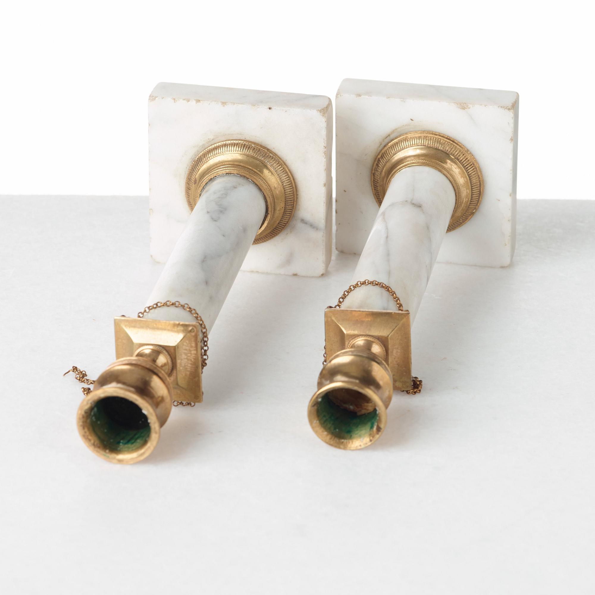 A pair of late Gustavian circa 1800 candlesticks.