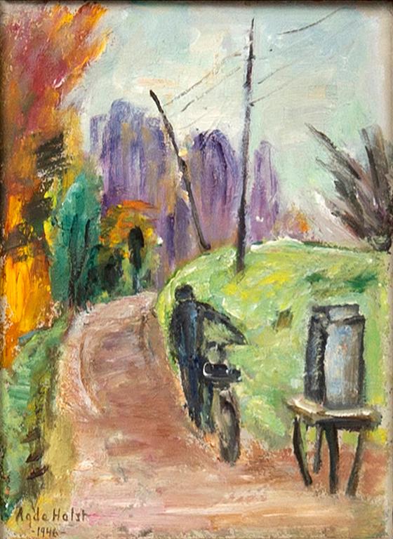 Agda Holst, On the country road.