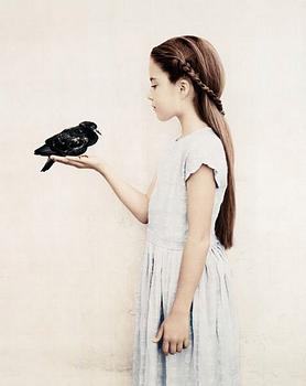 244. Vee Speers, "Untitled #22 Girl with Pigeon".