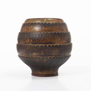 Wilhelm Kåge, a stoneware Farsta vase, Gustavsberg Studio, Sweden 1950.