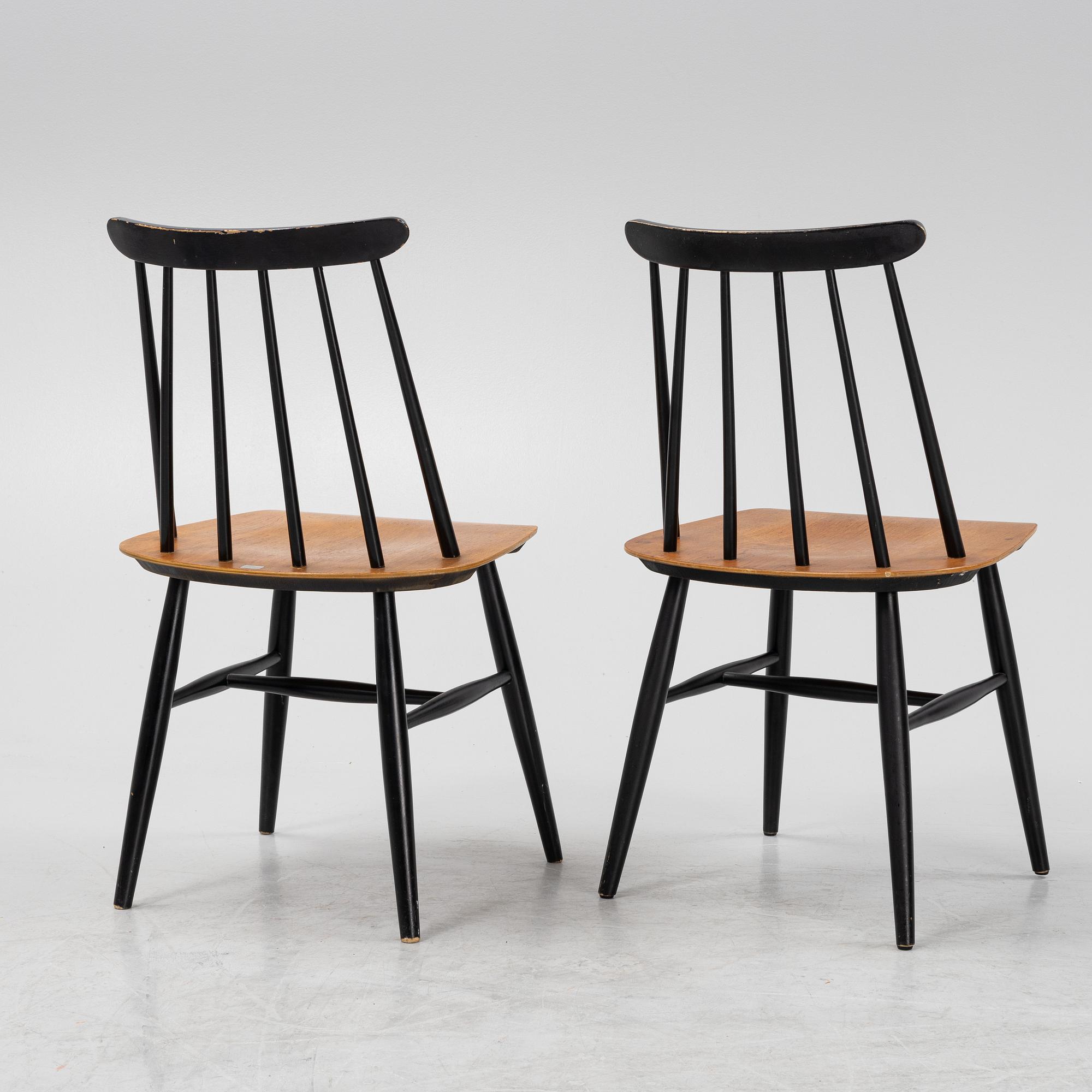 Ilmari Tapiovaara, a set of six 'Fanett' chairs from Edsbyverken, 1960's.