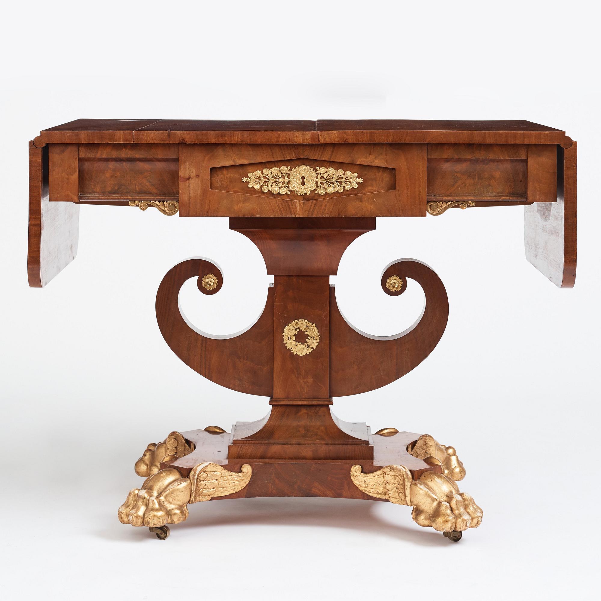 Klaffbord, tillskrivet Johan Öman (mästare i Stockholm 1815-1833), Empire.
