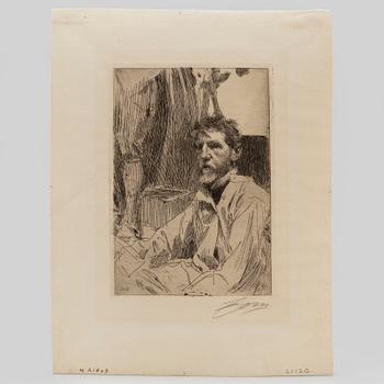 ANDERS ZORN, etching, 1897, state I of II, signed in pencil.