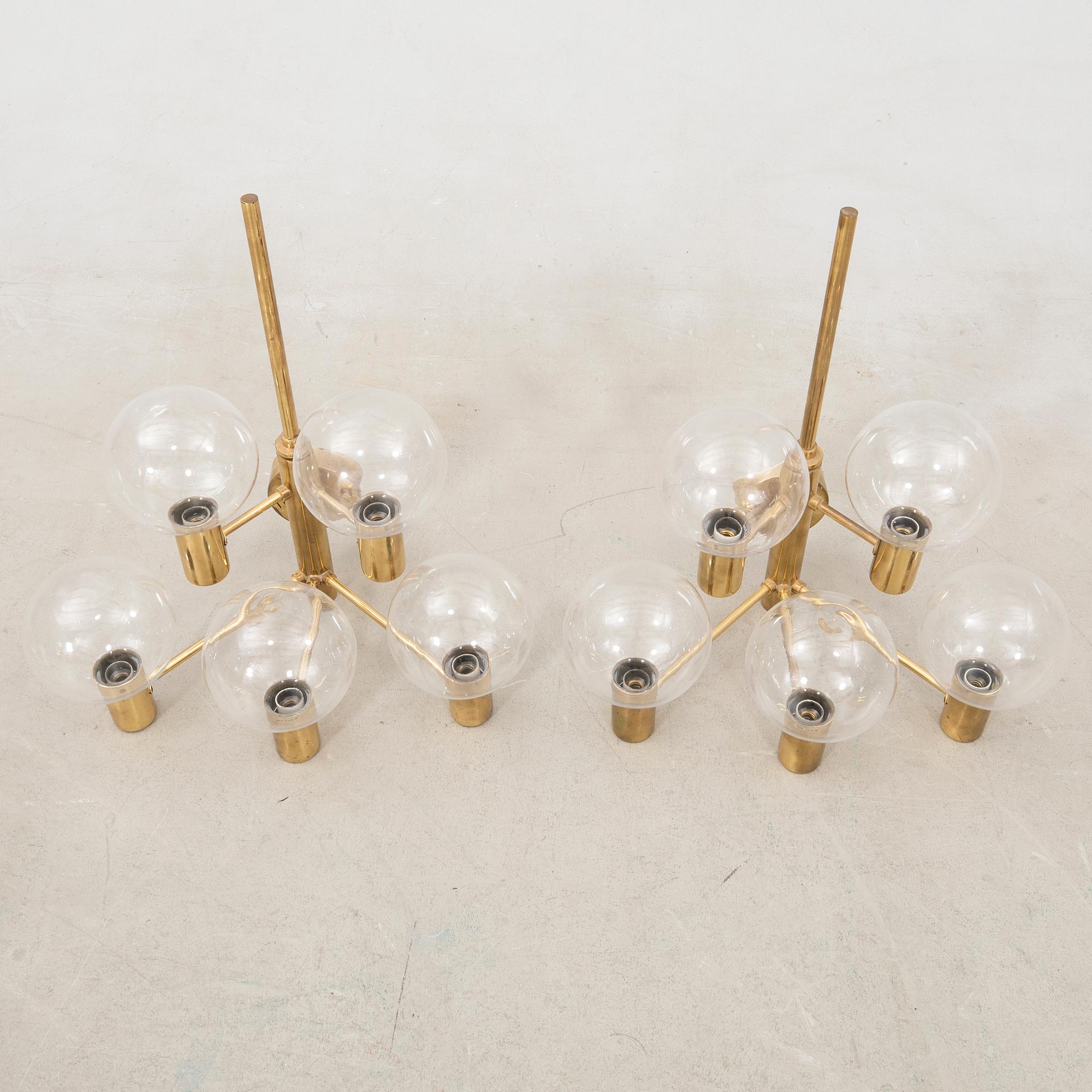 Hans-Agne Jakobsson, Wall lamps a pair, second half of the 20th century.