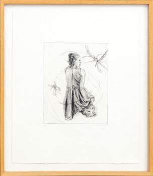 LINN FERNSTRÖM, drypoint, signed and numbered 9/25, 2008.