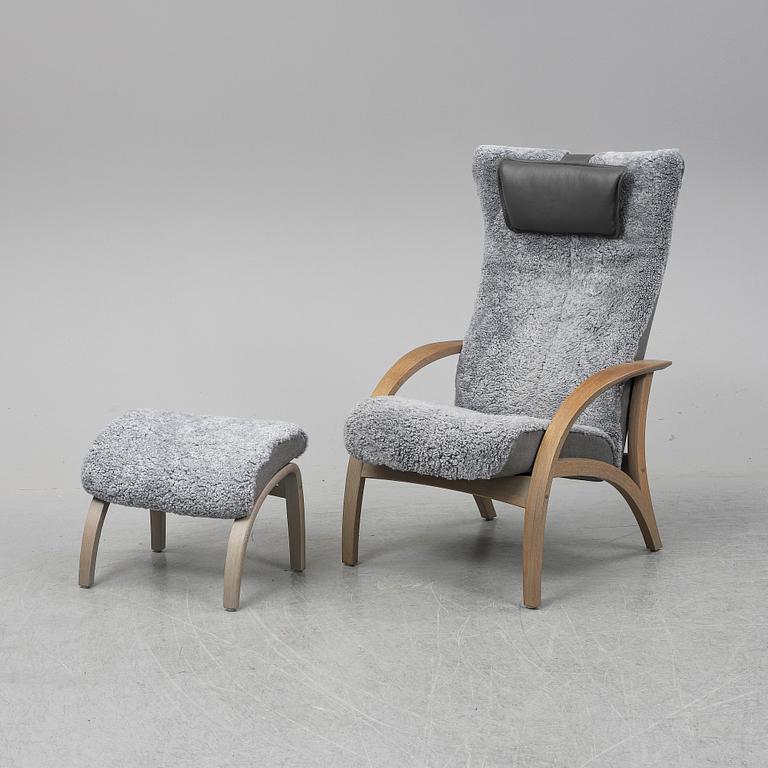 A 'Delta Adventure' easy chair with foot rest, Brunstad, Norge.