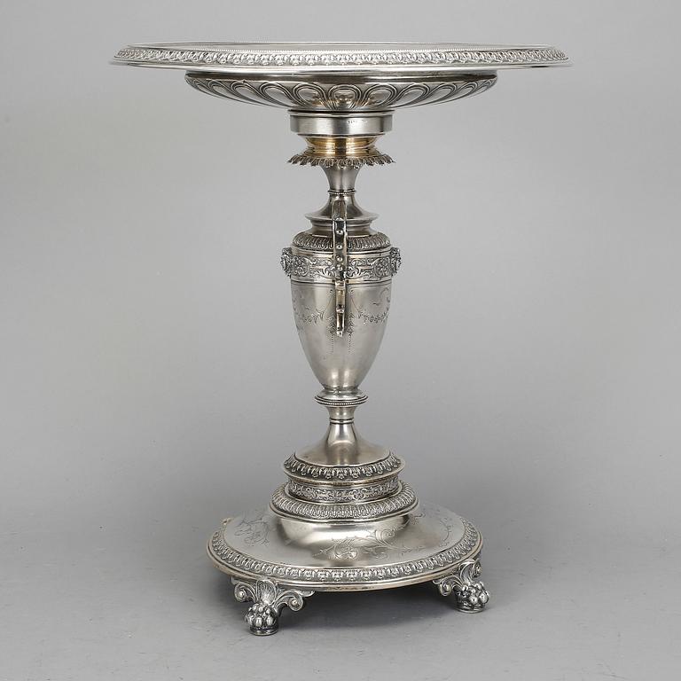 UPPSATSSKÅL, silver, firma Gustav Möllenborg, Stockholm, 1880.