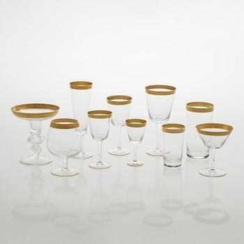 Glasservis, 71 delar, 1900-talets mitt.