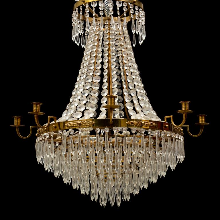 A second half of the 20th century Gustavian style chandelier.