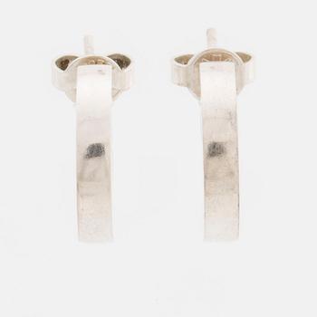 EARRINGS, one pair, sterling silver.