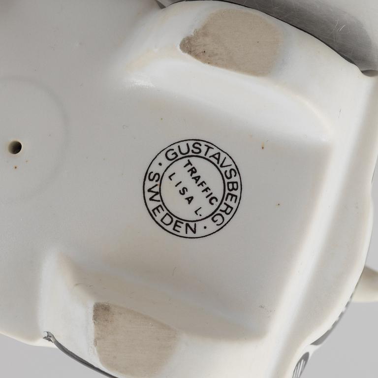 Lisa Larson, figurin, "Bil", ur serien "Traffic", Gustavsberg 1971-1973.