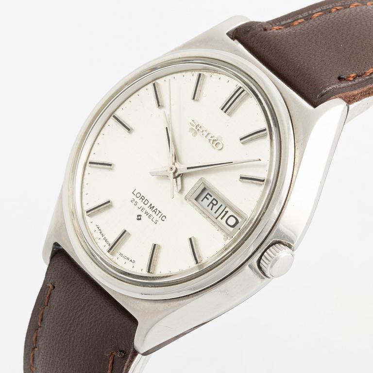 Seiko, Lord Matic, "Linen Dial", wristwatch, 37 mm.