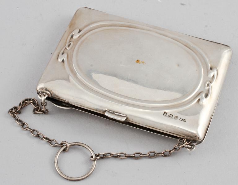 ETUI, silver, H. Matthews, Birmingham,  England, jugend, 1906. Vikt 100 g.