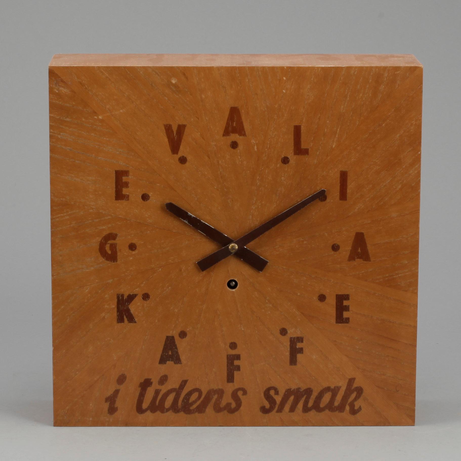 VÄGGUR, Gevalia kaffe, 1900-talets mitt.