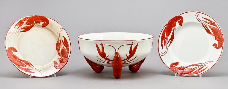 KRÄFTSERVIS, 13 delar, flintgods, Rörstrand, 1900-talets första hälft.