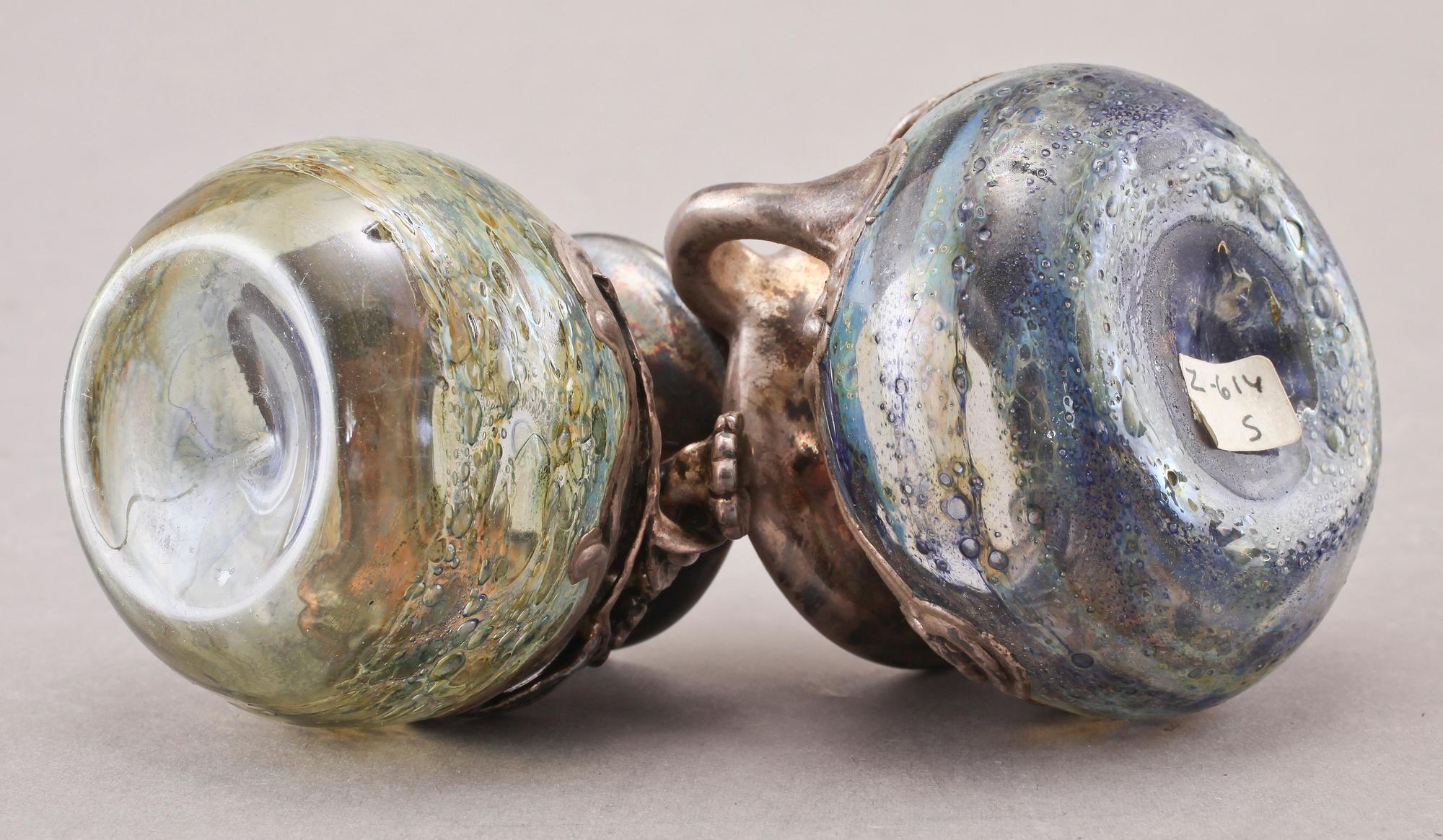 MINIATYRER, 5 st, glas och silver.