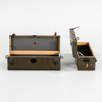 LÅDOR/UNIKABOXAR, 2 st, för svenska armén, tidigt 1900-tal.