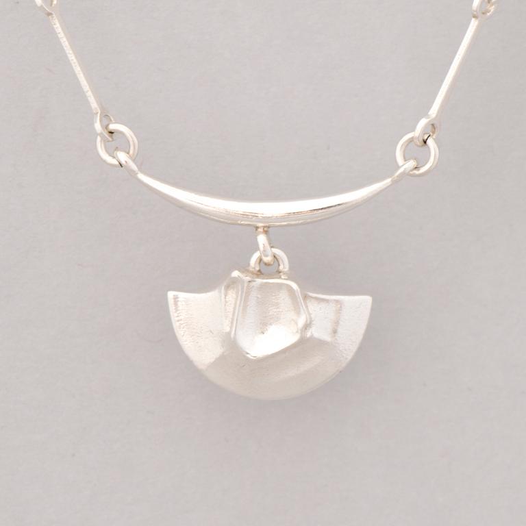 NECKLACES, 4 pcs, silver. Lapponia 1978-91.