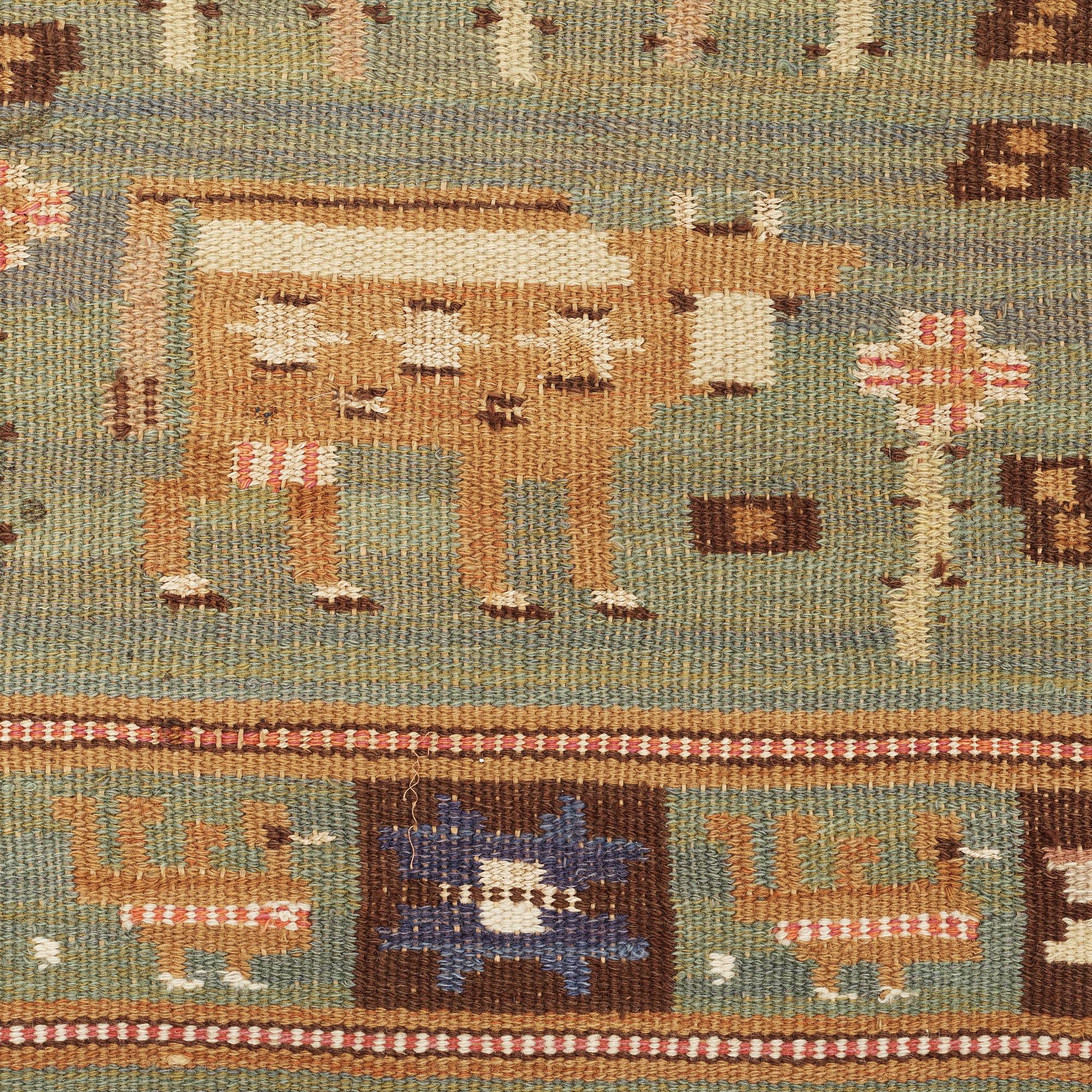 TAPESTRY. Flat weave. 89 x 189 cm. Signed MMf.
