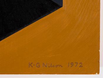 KG Nilson, olja på pannå, signerad och daterad 1972.