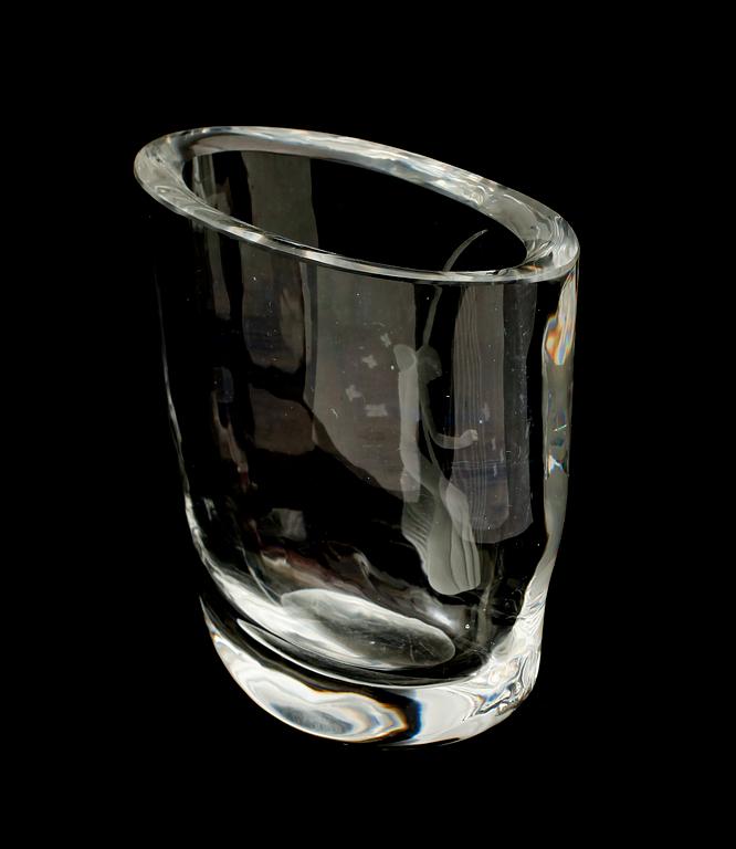 VAS, glas, Edvin Öhrström, Orrefors, signerad.