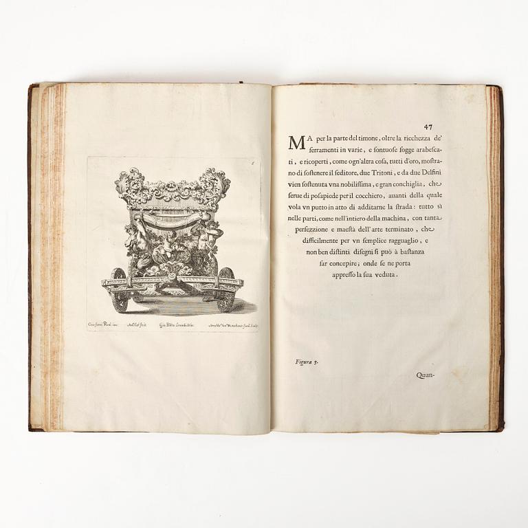 Festival book with plates from Earl Castlemaine’s embassy to the Pope, 1687.