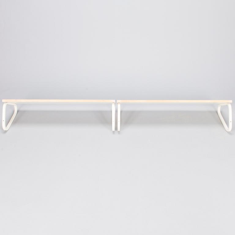 ALVAR AALTO, Two late 20th century shelves for Artek.