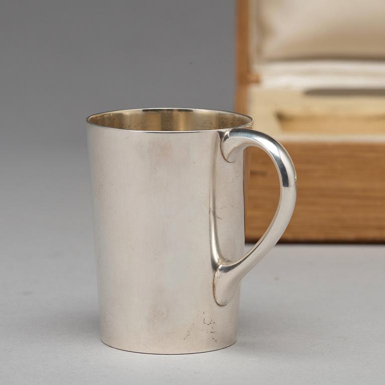Fabergé, dopbestick, 5 delar, silver, Moskva 1899-1908.