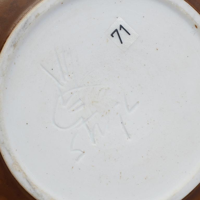 SKÅL OCH SKÅLFAT, stengods, Stig Lindberg, Gustavsberg studio 1974.