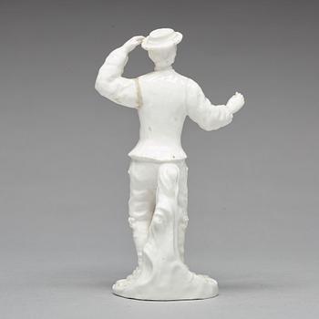 A Swedish soft paste Marieberg porcelain figure, 18th Century.