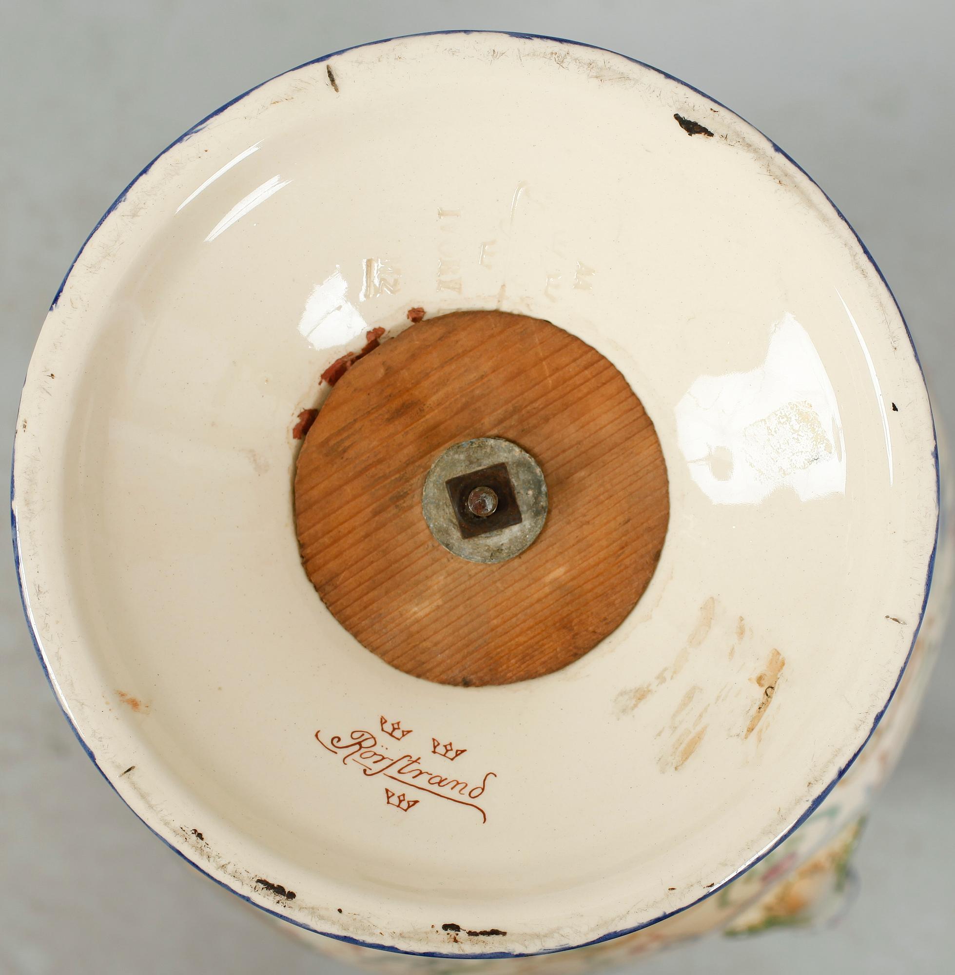 PRAKTVAS, porslin, Rörstrand, sent 1800-tal.