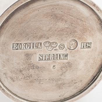 A Swedish sterling silver jar with lid, mark of Atelier Borgila, Stockholm 1934.