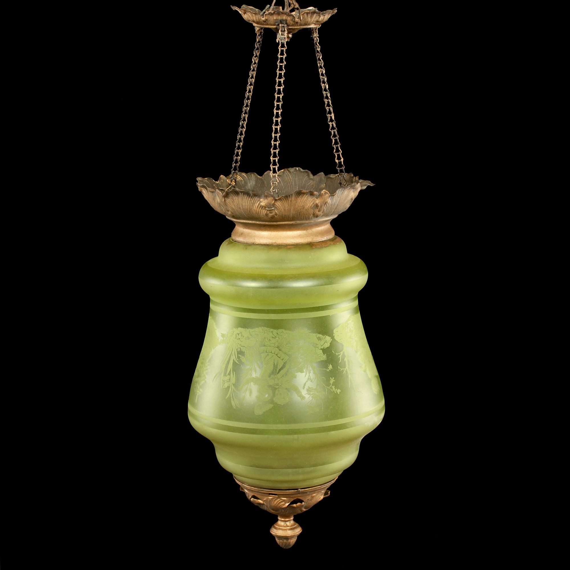 MÅNSKENSAMPEL, omkring 1900. Höjd ca 45 cm.