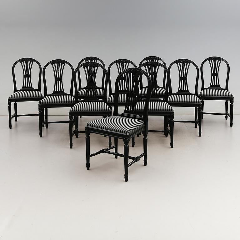 STOLAR, 10 st, gustaviansk stil, 1900-talets andra hälft.