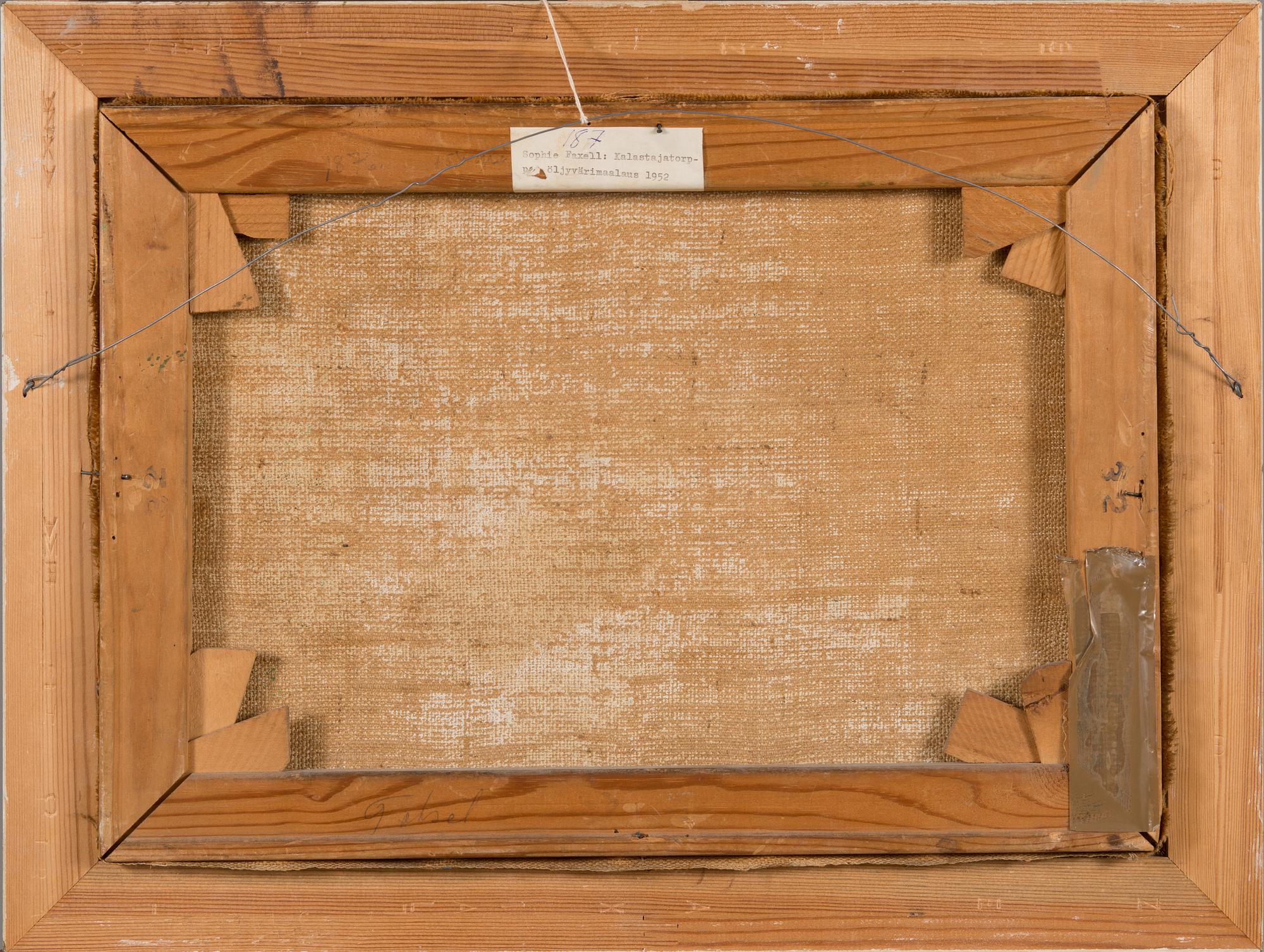 SOPHIE TAXELL, olja på duk, signerad och daterad 1952.