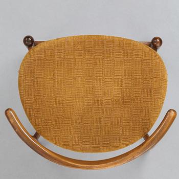 HANS J WEGNER, a model "1934" chair for Fritz Hansen, Denmark 1940's.