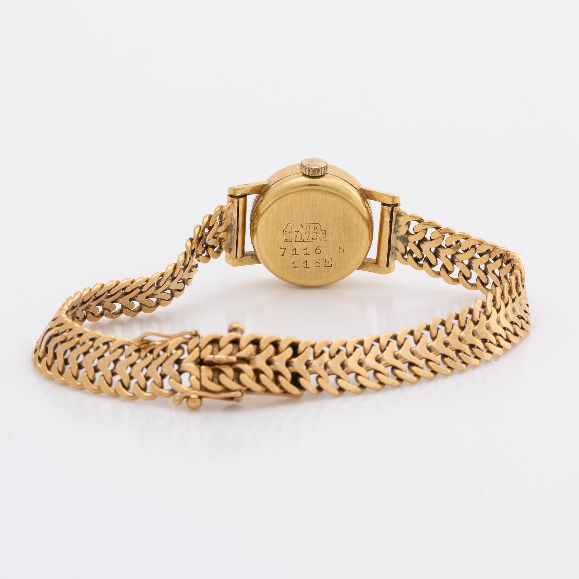LADIES WRISTWATCH JACMIRE 17 jewels incabloc 18K gold 15 mm manual total weight 20 2 g. Bukowskis