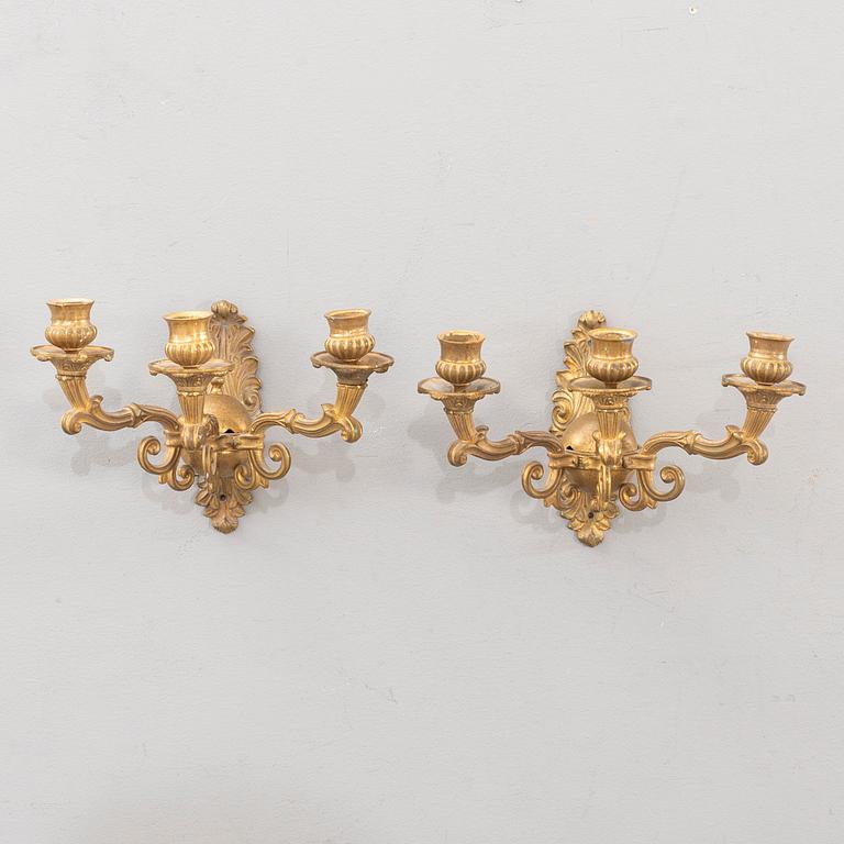 A pair of wall brackets late empire later part of the 19th century.
