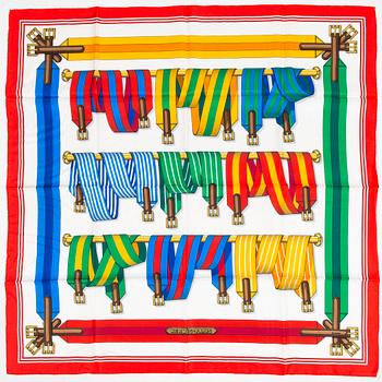 Hermès, A 'Sangles' silk scarf.