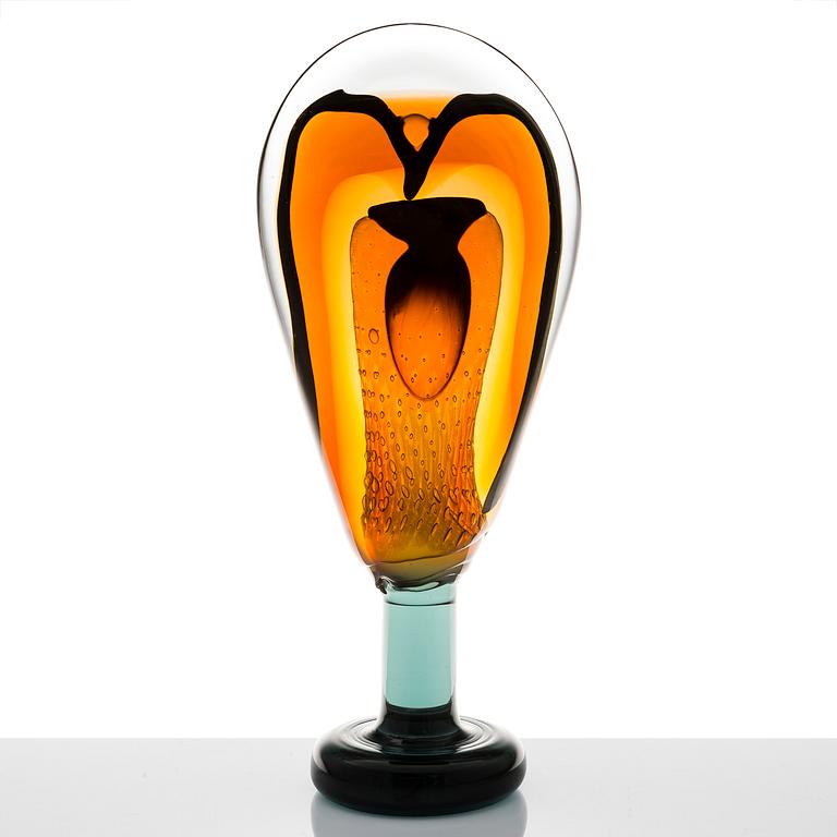 OIVA TOIKKA, GLASSKULPTUR, "Lollipop", signerad Oiva Toikka, Nuutajärvi 2008, 31/100.