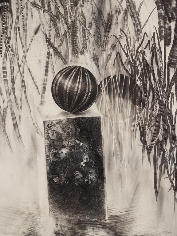Jack Barth, mixed media on paper mounted on canvas, signed Barth and dated -83.