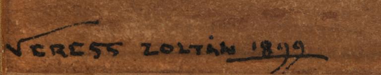 VERESS ZOLTAN, akvarell. Sign och dat 1899.