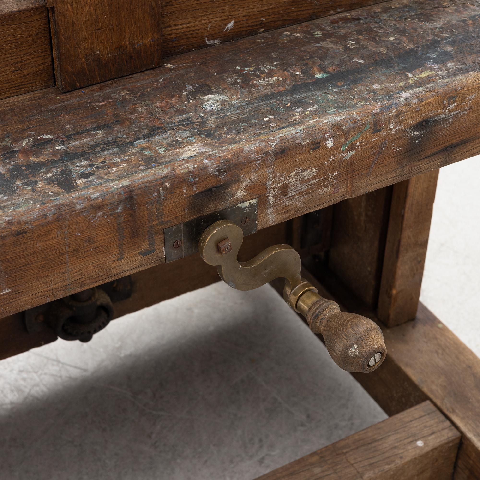 Studio easel, circa 1900.