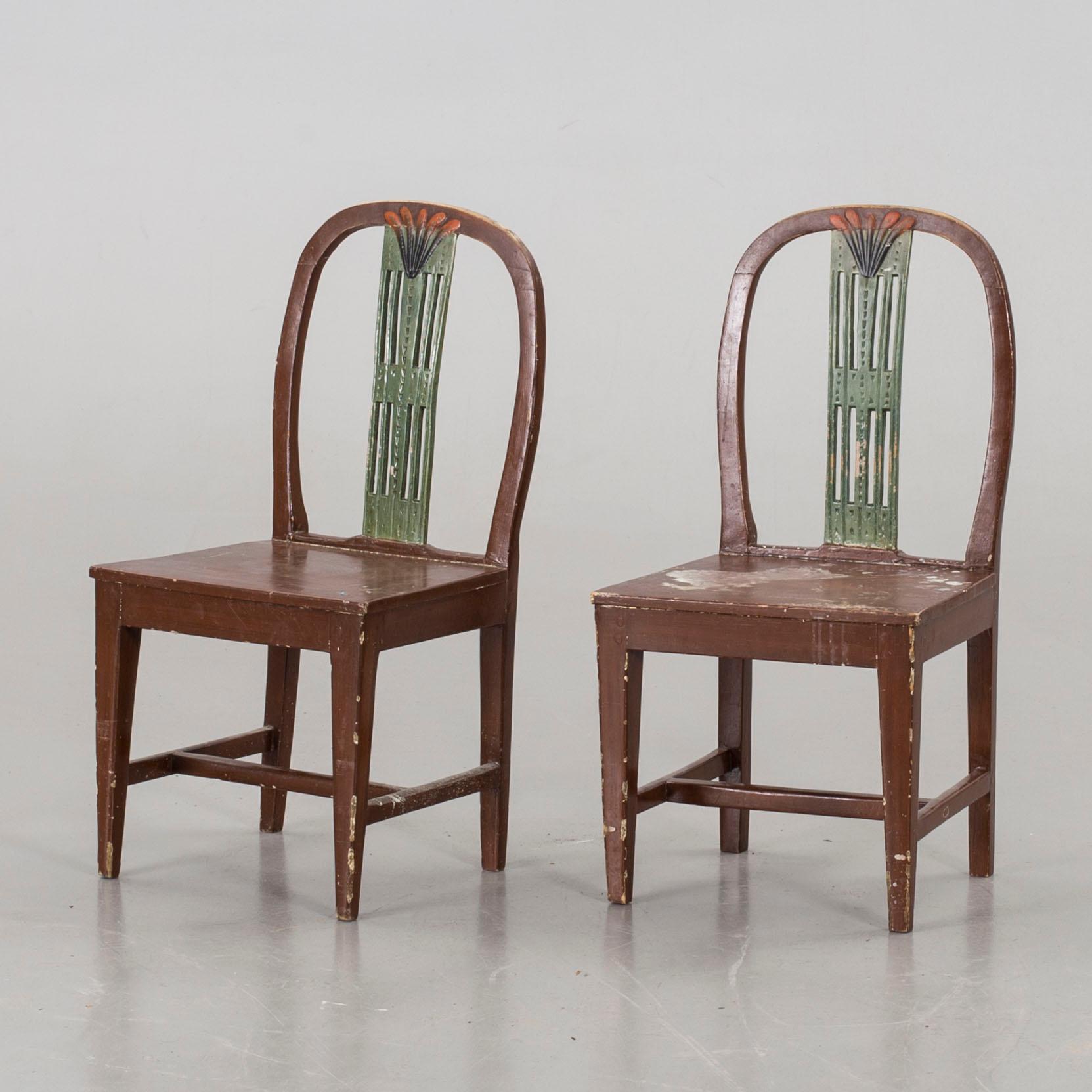 a pair of early 19th century chairs.