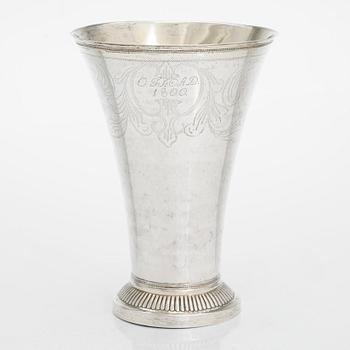 J. Henrik Frodell, bröllopsbägare, silver, Stockholm 1799.