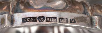 SOCKERSKÅL samt GRÄDDKANNA, silver, Kultakeskus Oy Tavastehus 1926, Finland.