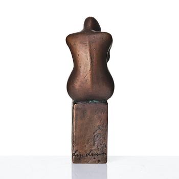 Lisa Larson, Skulptur ”Tänkaren", patinerad brons, Galleri Scandia, efter 1978, ed. 586/999.